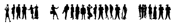 Human Silhouettes Free Eight font preview